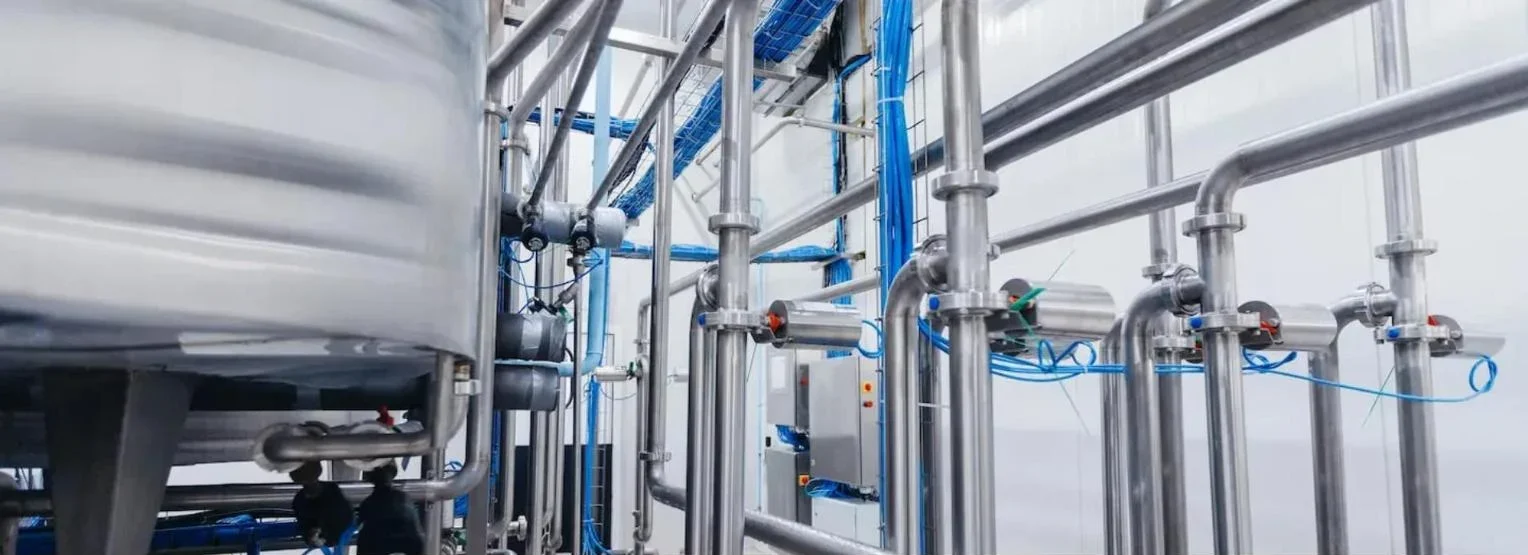 Stainless sanitary process piping